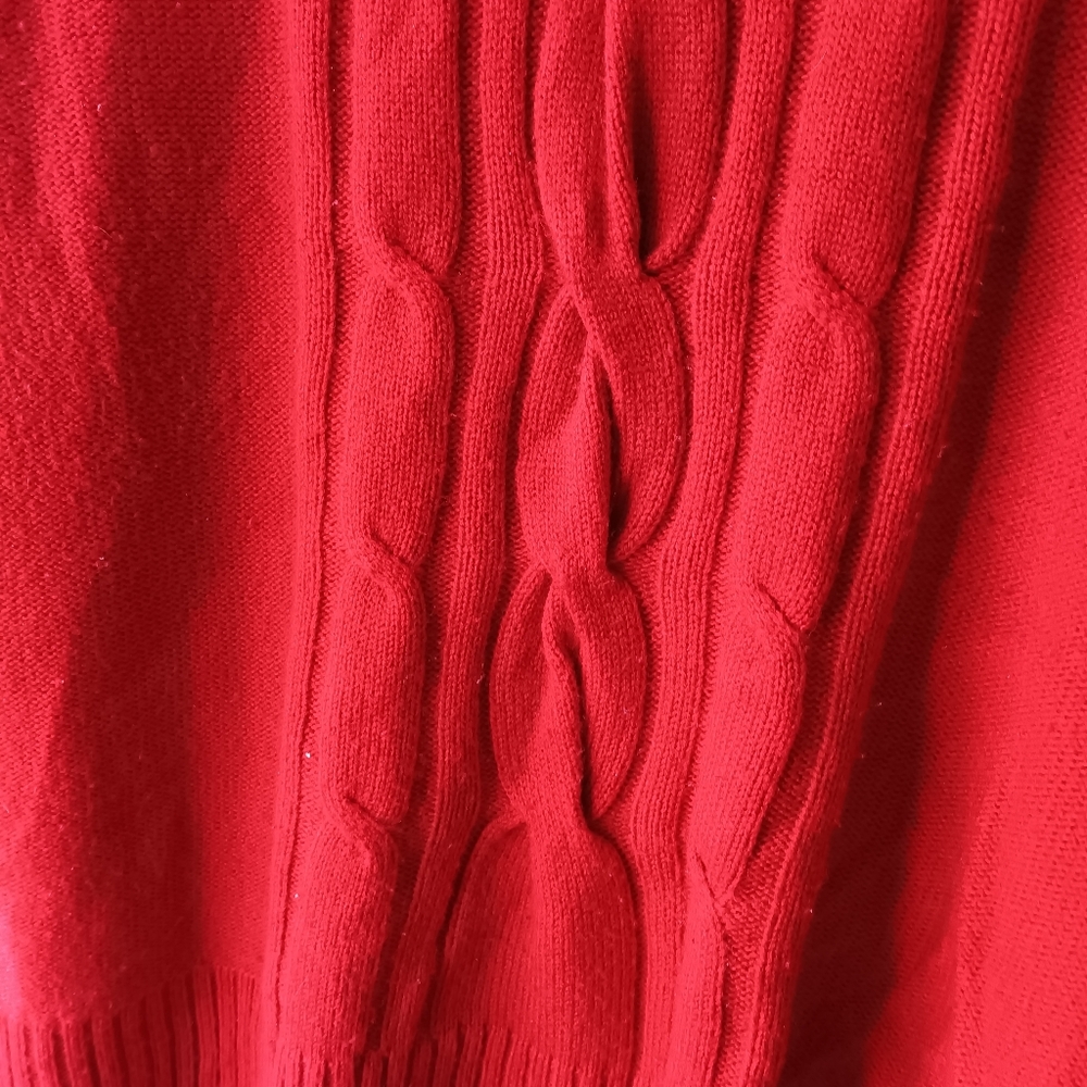 Vintage Basic Editions Red Knitted Turtle Neck Sw… - image 2